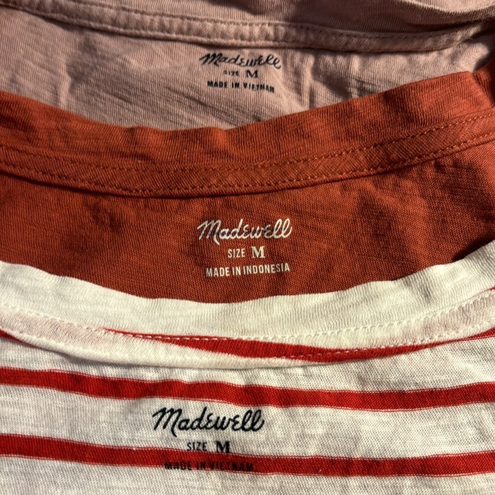 Madewell Tank Tops in Rust, Mauve, and Striped Red - Picture 14 of 14